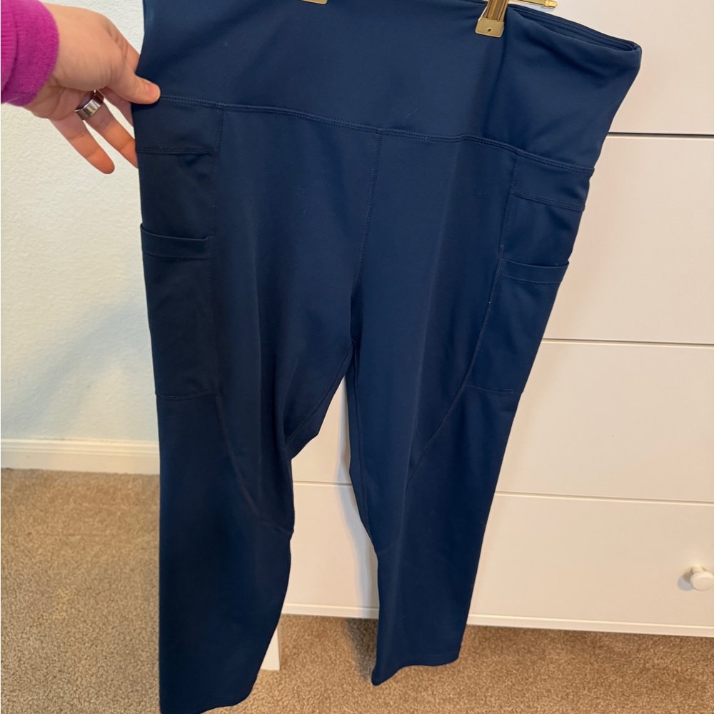 Zyia Navy Blue Size 14-16 Light n Tight High-Waisted Leggings